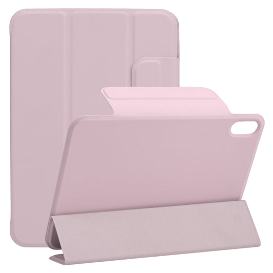 For iPad mini 2024 / mini 6 Horizontal Flip Ultra-thin Fixed Buckle Magnetic PU Tablet Case With Three-folding Holder & Sleep / Wake-up Function(Pink) - iPad mini 6 Cases by buy2fix | Online Shopping UK | buy2fix