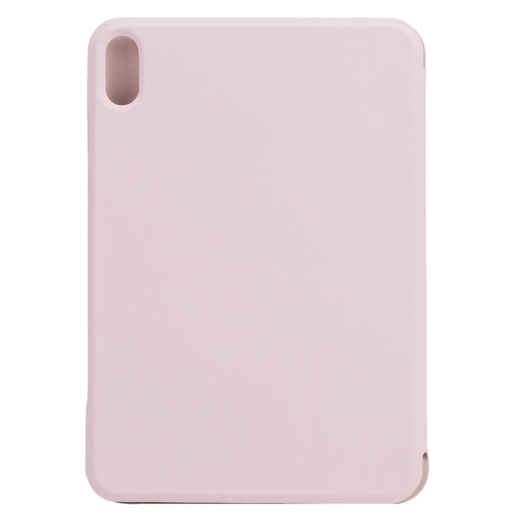 For iPad mini 2024 / mini 6 Horizontal Flip Ultra-thin Fixed Buckle Magnetic PU Tablet Case With Three-folding Holder & Sleep / Wake-up Function(Pink) - iPad mini 6 Cases by buy2fix | Online Shopping UK | buy2fix