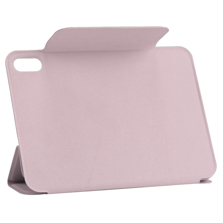 For iPad mini 2024 / mini 6 Horizontal Flip Ultra-thin Fixed Buckle Magnetic PU Tablet Case With Three-folding Holder & Sleep / Wake-up Function(Pink) - iPad mini 6 Cases by buy2fix | Online Shopping UK | buy2fix