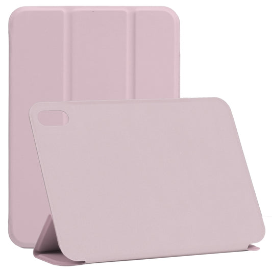For iPad mini 2024 / mini 6 Horizontal Flip Ultra-thin Double-sided Clip Non-buckle Magnetic PU Tablet Case With Three-folding Holder & Sleep / Wake-up Function(Pink) - iPad mini 6 Cases by buy2fix | Online Shopping UK | buy2fix