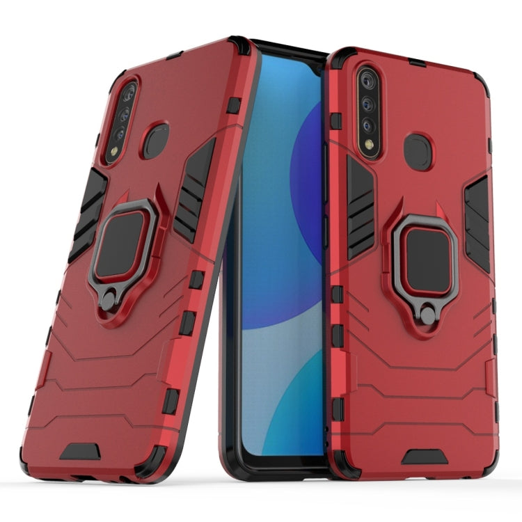 For Vivo U3 & Y19 Shockproof PC + TPU Protective Case with Magnetic Ring Holder(Red) - vivo Cases by buy2fix | Online Shopping UK | buy2fix