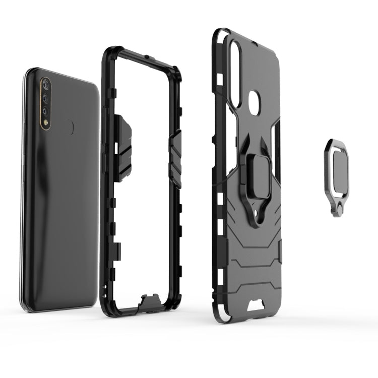 For Vivo U3 & Y19 Shockproof PC + TPU Protective Case with Magnetic Ring Holder(Red) - vivo Cases by buy2fix | Online Shopping UK | buy2fix