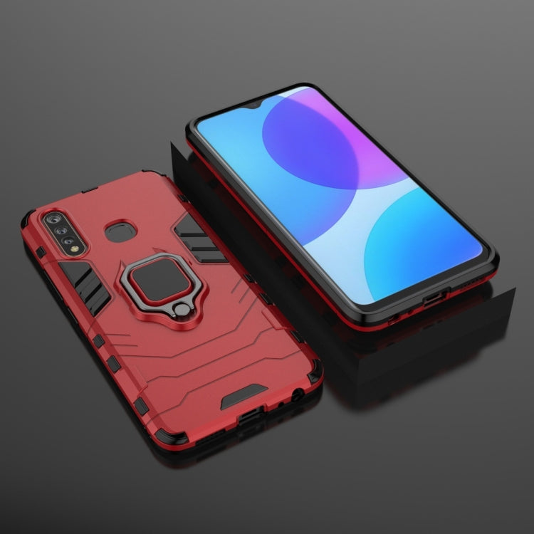 For Vivo U3 & Y19 Shockproof PC + TPU Protective Case with Magnetic Ring Holder(Red) - vivo Cases by buy2fix | Online Shopping UK | buy2fix