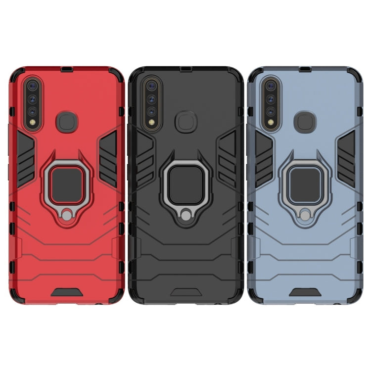 For Vivo U3 & Y19 Shockproof PC + TPU Protective Case with Magnetic Ring Holder(Red) - vivo Cases by buy2fix | Online Shopping UK | buy2fix