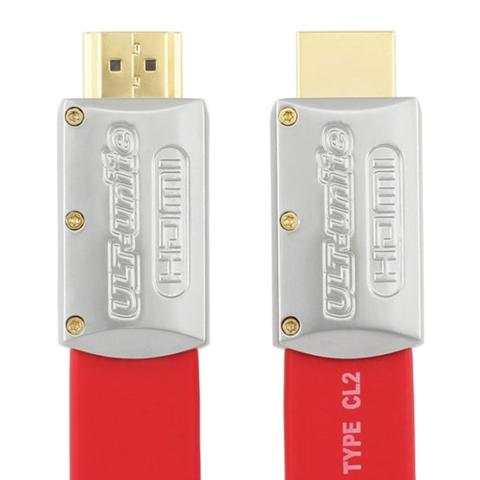 ULT-unite 4K Ultra HD Gold-plated HDMI to HDMI Flat Cable, Cable Length:8m(Red) by ult-unite