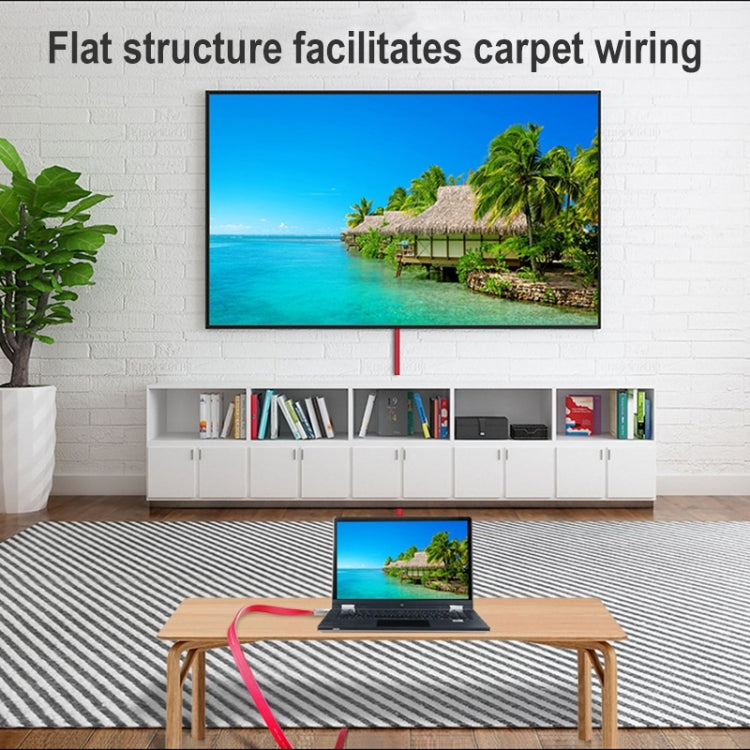 ULT-unite 4K Ultra HD Gold-plated HDMI to HDMI Flat Cable, Cable Length:18m(Red) by ult-unite