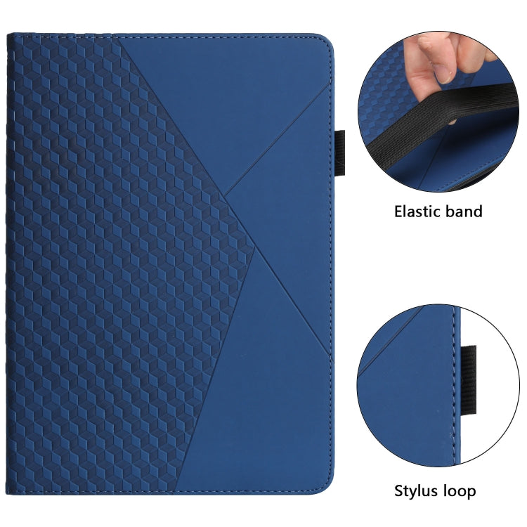 For iPad mini 2024 / mini 6 Rhombus Skin Feel Horizontal Flip Tablet Case with Card Slots & Holder & Sleep / Wake-up Function(Royal Blue) - iPad mini 6 Cases by buy2fix | Online Shopping UK | buy2fix