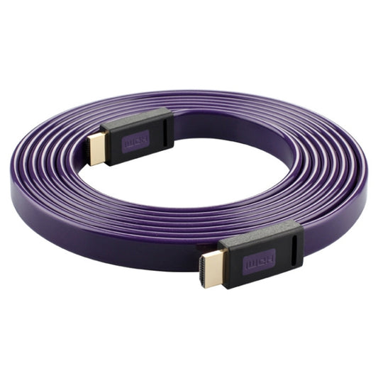 ULT-unite 4K Ultra HD Gold-plated HDMI to HDMI Flat Cable, Cable Length:10m(Transparent Purple) by ult-unite