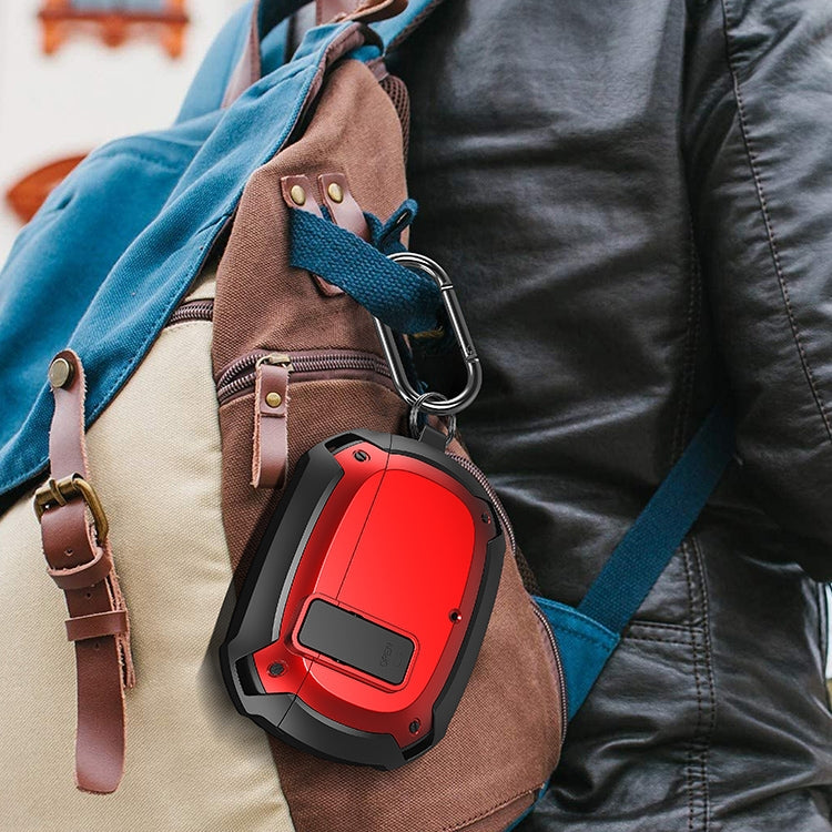 Bumblebee Armor Earphone Protective Case with Switch & Hook For Beats Studio Buds(Black + Green) by buy2fix