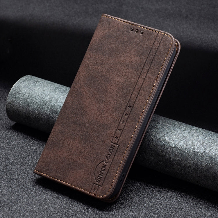 For Xiaomi Poco X3 / X3 NFC Magnetic RFID Blocking Anti-Theft Leather Case with Holder & Card Slots & Wallet(Brown) - Xiaomi Cases by buy2fix | Online Shopping UK | buy2fix
