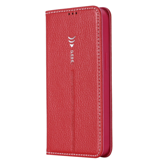 For iPhone 13 GEBEI PU+TPU Horizontal Flip Protective Case with Holder & Card Slots(Rose Red) by GEBEI
