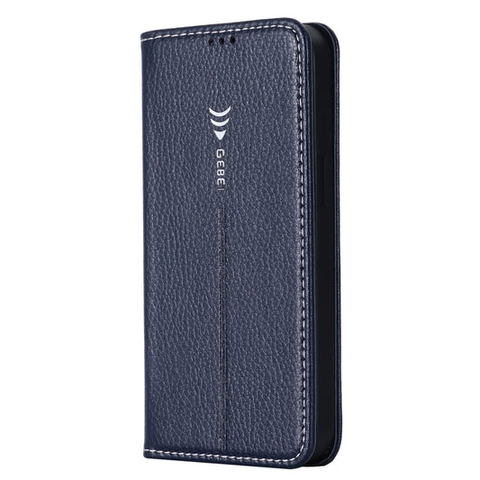 For iPhone 13 Pro GEBEI PU+TPU Horizontal Flip Protective Case with Holder & Card Slots (Blue) by GEBEI