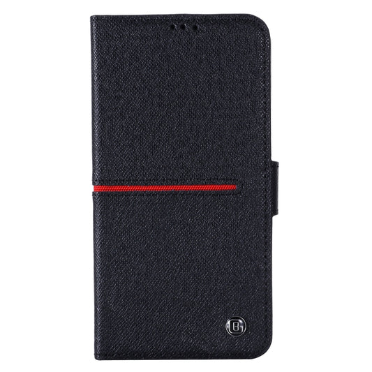 For iPhone 13 Pro GEBEI Top-grain Leather Horizontal Flip Protective Case with Holder & Card Slots & Wallet & Photo Frame (Black) by GEBEI