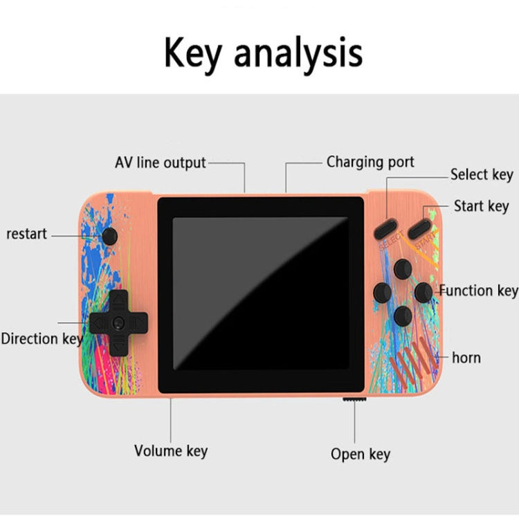 G3 Macaron 3.5 inch Screen Handheld Game Console Built-in 800 Games(Blue) by buy2fix