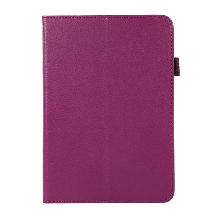 For iPad mini 6 / mini 2024 Litchi Texture Horizontal Flip PU Leather Tablet Case with Holder(Purple) - iPad mini 6 Cases by buy2fix | Online Shopping UK | buy2fix