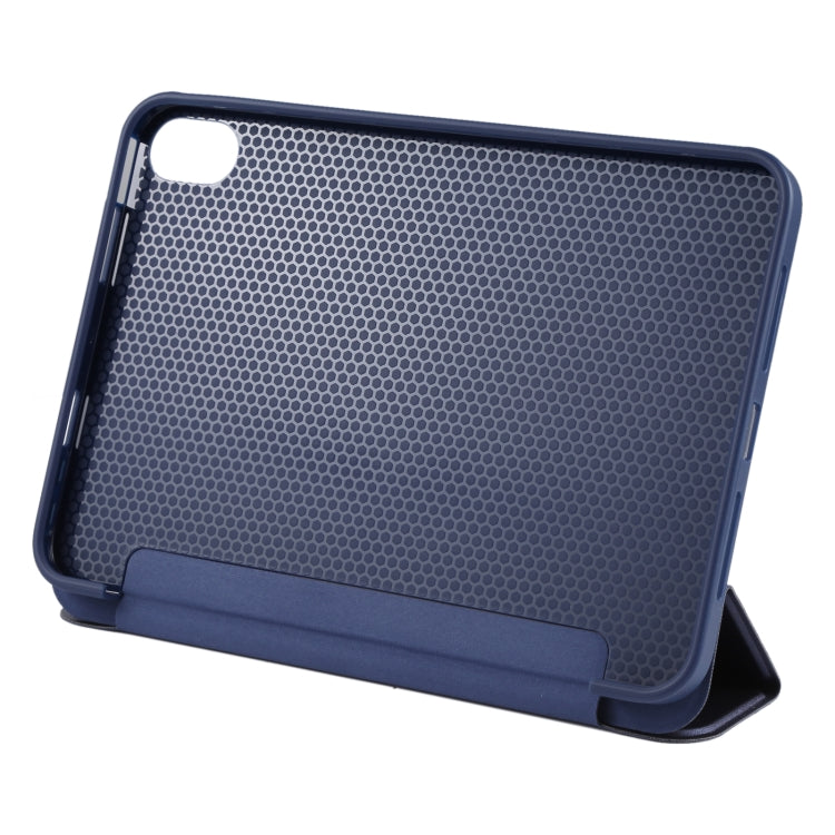 For iPad mini 2024 / mini 6 GEBEI Shockproof Horizontal Flip Tablet Case with Three-folding Holder(Royal Blue) - iPad mini 6 Cases by GEBEI | Online Shopping UK | buy2fix