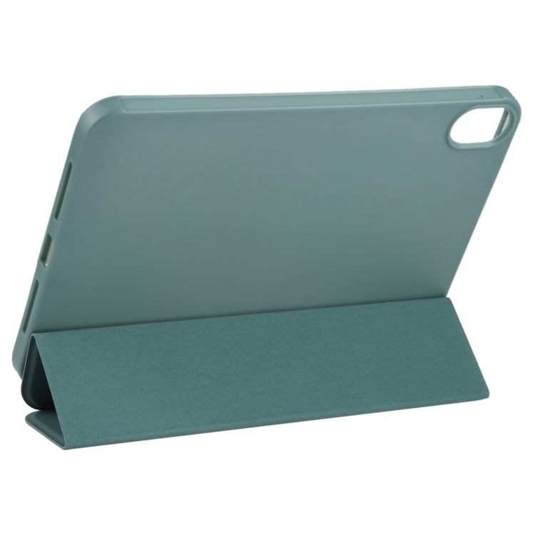 For iPad mini 2024 / mini 6 GEBEI Shockproof Horizontal Flip Tablet Case with Three-folding Holder(Pine Needle Green) - iPad mini 6 Cases by GEBEI | Online Shopping UK | buy2fix