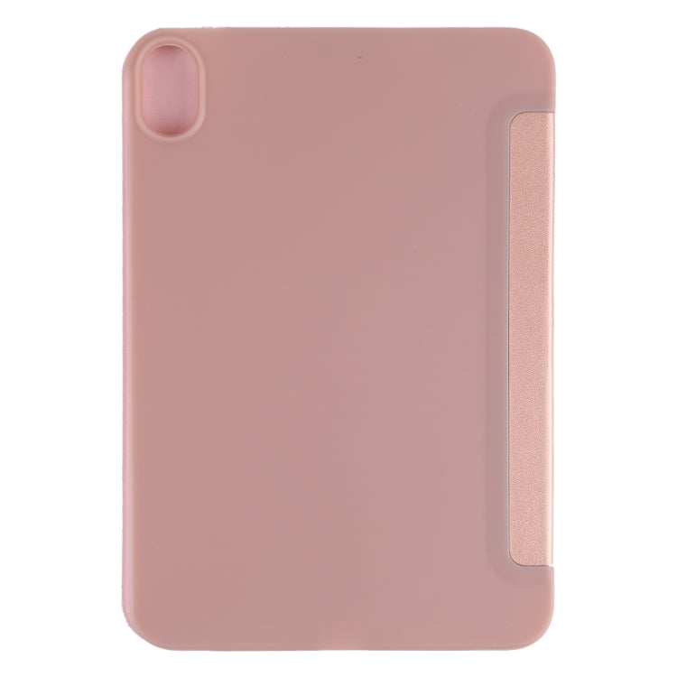 For iPad mini 2024 / mini 6 GEBEI Shockproof Horizontal Flip Tablet Case with Three-folding Holder(Rose Gold) - iPad mini 6 Cases by GEBEI | Online Shopping UK | buy2fix