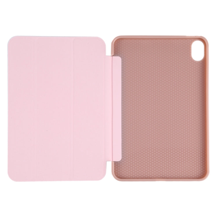 For iPad mini 2024 / mini 6 GEBEI Shockproof Horizontal Flip Tablet Case with Three-folding Holder(Rose Gold) - iPad mini 6 Cases by GEBEI | Online Shopping UK | buy2fix