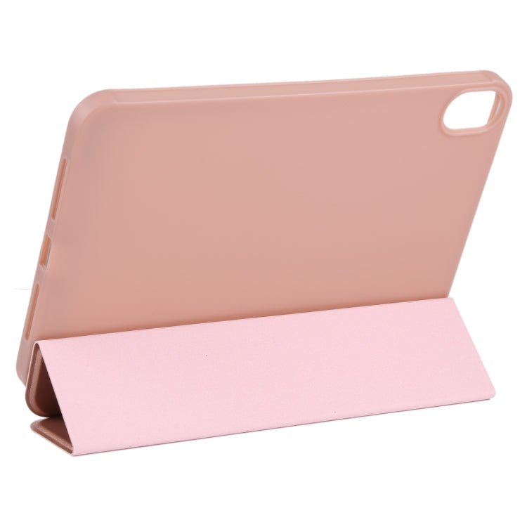 For iPad mini 2024 / mini 6 GEBEI Shockproof Horizontal Flip Tablet Case with Three-folding Holder(Rose Gold) - iPad mini 6 Cases by GEBEI | Online Shopping UK | buy2fix