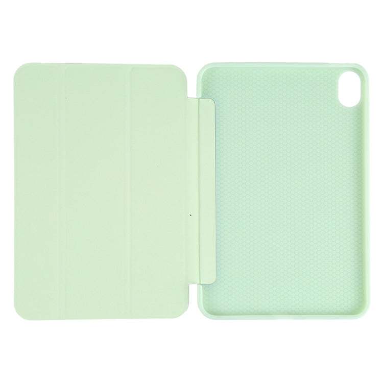 For iPad mini 2024 / mini 6 GEBEI Shockproof Horizontal Flip Tablet Case with Three-folding Holder(Mint Green) - iPad mini 6 Cases by GEBEI | Online Shopping UK | buy2fix