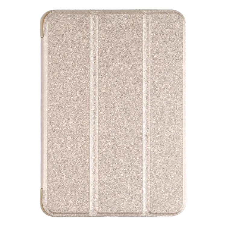 For iPad mini 2024 / mini 6 GEBEI Shockproof Horizontal Flip Tablet Case with Three-folding Holder(Gold) - iPad mini 6 Cases by GEBEI | Online Shopping UK | buy2fix