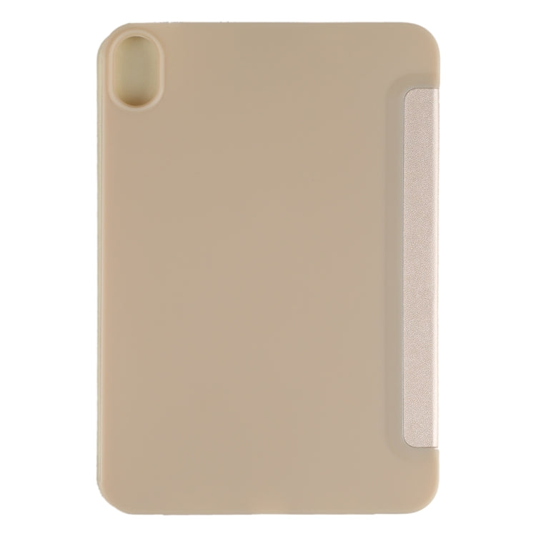For iPad mini 2024 / mini 6 GEBEI Shockproof Horizontal Flip Tablet Case with Three-folding Holder(Gold) - iPad mini 6 Cases by GEBEI | Online Shopping UK | buy2fix
