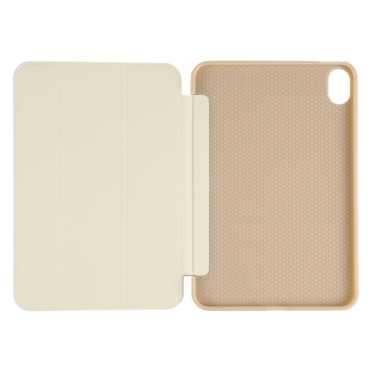 For iPad mini 2024 / mini 6 GEBEI Shockproof Horizontal Flip Tablet Case with Three-folding Holder(Gold) - iPad mini 6 Cases by GEBEI | Online Shopping UK | buy2fix