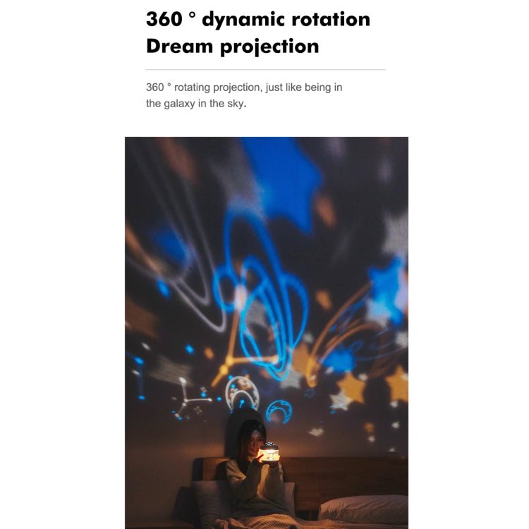 J221 Multifunctional Night Light Projection Humidifier(White Lion) by buy2fix