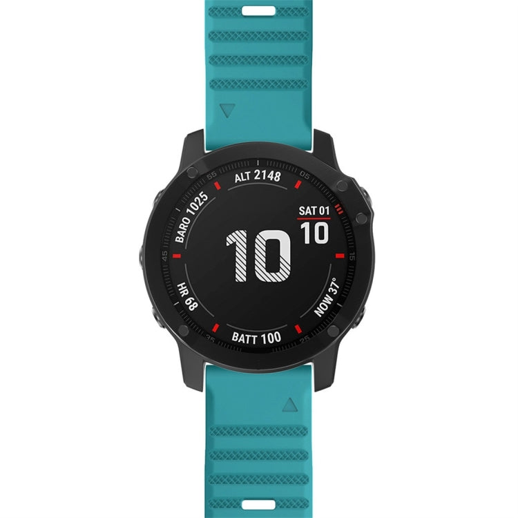 For Garmin Fenix 6 22mm Silicone Smart Watch Watch Band(Blue Green) - Watch Bands by buy2fix | Online Shopping UK | buy2fix