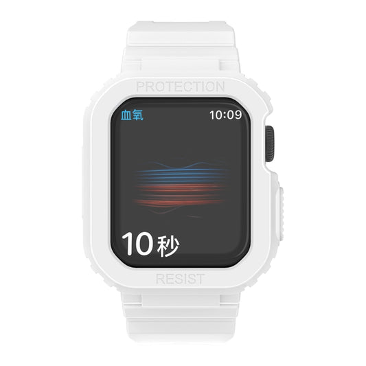 Glacier Transparent TPU Integrated Watch Band Watch Band For Apple Watch Series 7 41mm (White) by buy2fix