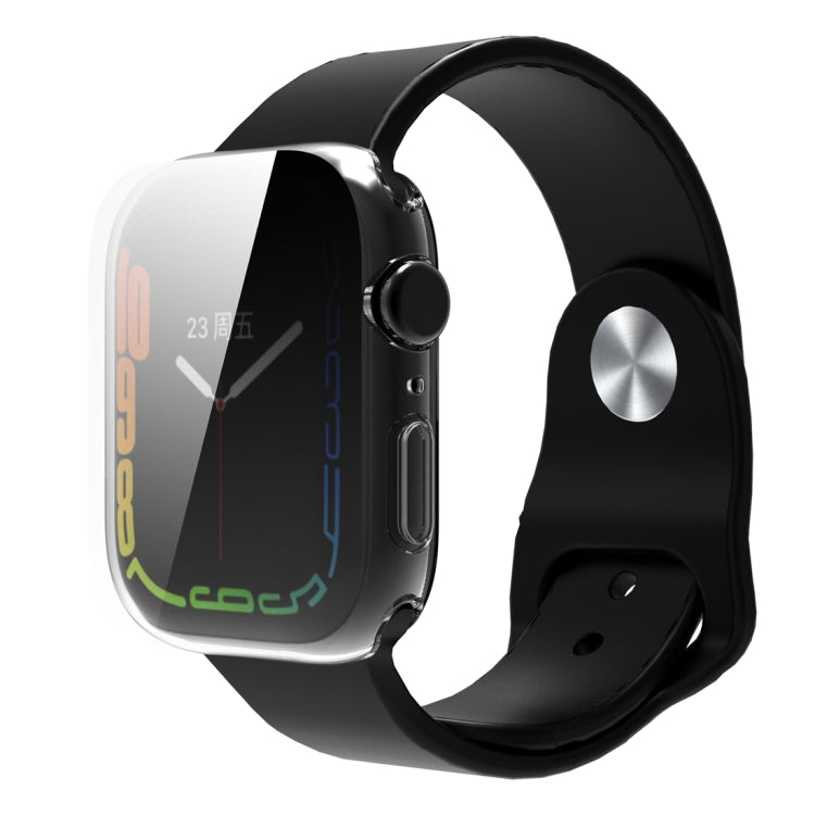 Shockproof TPU All-inclusive Electroplate Protective Case For Apple Watch Series 9 / 8 / 7 41mm(Transparent) by buy2fix