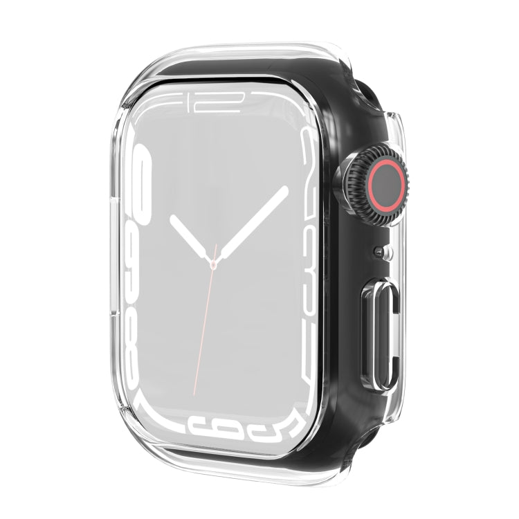 Shockproof TPU Protective Case For Apple Watch Series 9 / 8 / 7 45mm(Transparent) - Watch Cases by buy2fix | Online Shopping UK | buy2fix