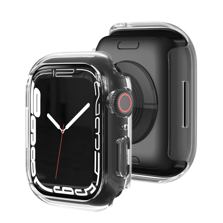 Shockproof TPU Protective Case For Apple Watch Series 9 / 8 / 7 45mm(Transparent) - Watch Cases by buy2fix | Online Shopping UK | buy2fix