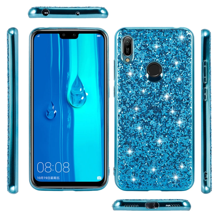 For Huawei Y6 Prime Glittery Powder Shockproof TPU Case(Black) - Huawei Cases by buy2fix | Online Shopping UK | buy2fix