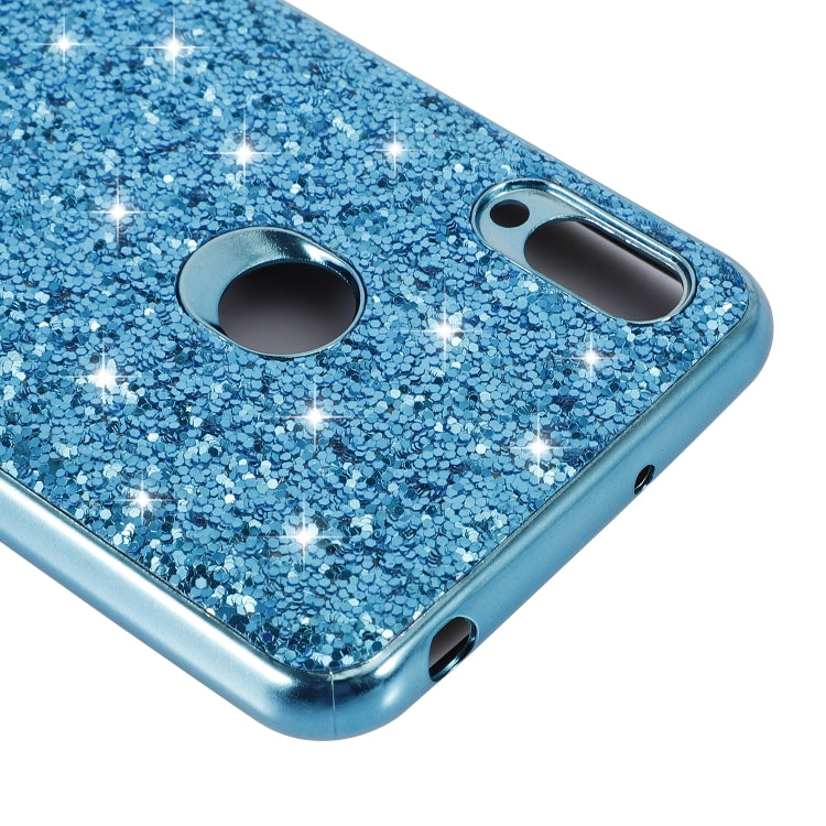 For Huawei Y6 Prime Glittery Powder Shockproof TPU Case(Black) - Huawei Cases by buy2fix | Online Shopping UK | buy2fix