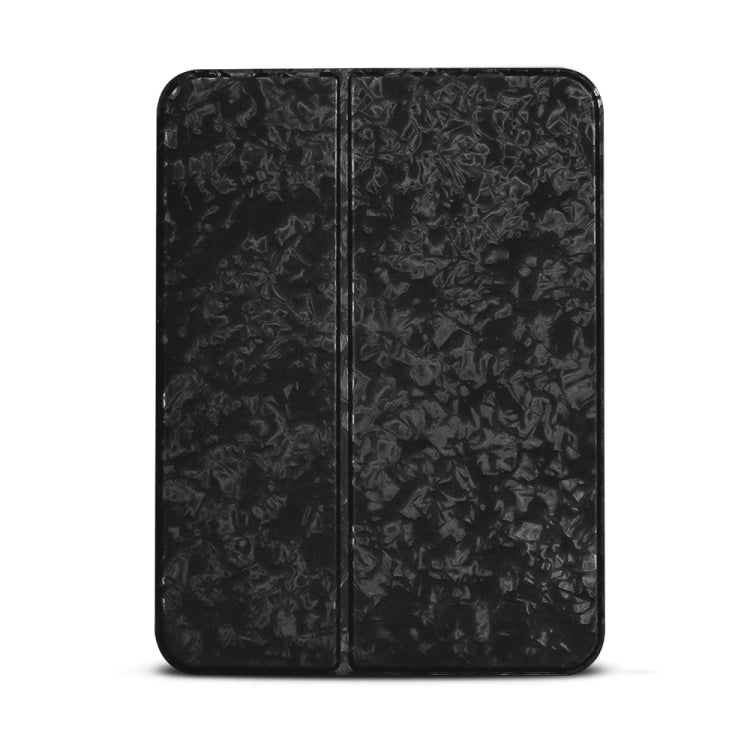 For iPad mini 6 / mini 2024 Shell Texture Dual-Fold Smart Leather Tablet Case(Black) - iPad mini 6 Cases by buy2fix | Online Shopping UK | buy2fix