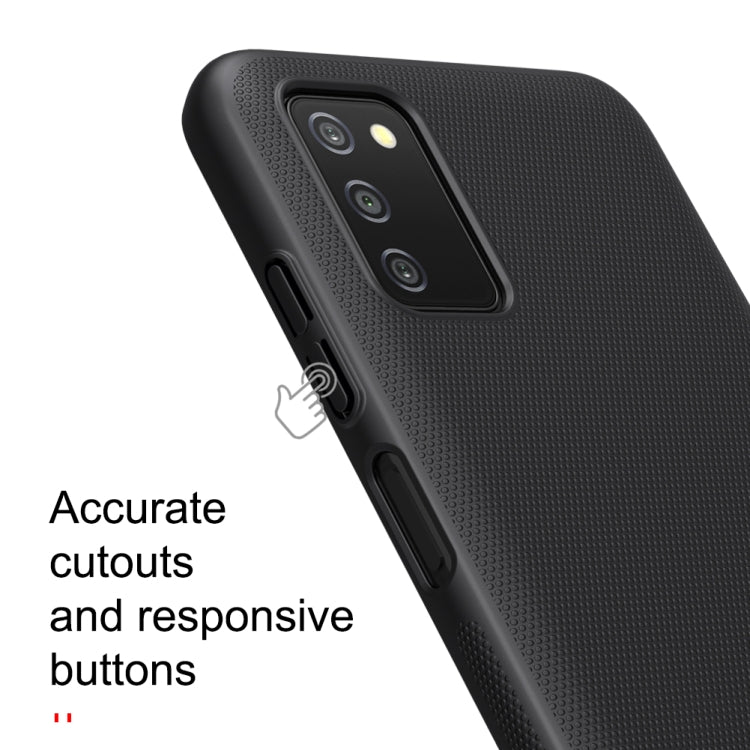 For Samsung Galaxy A03s / A037G NILLKIN Frosted Concave-convex Texture PC Phone Protective Case(Black) - Galaxy Phone Cases by NILLKIN | Online Shopping UK | buy2fix