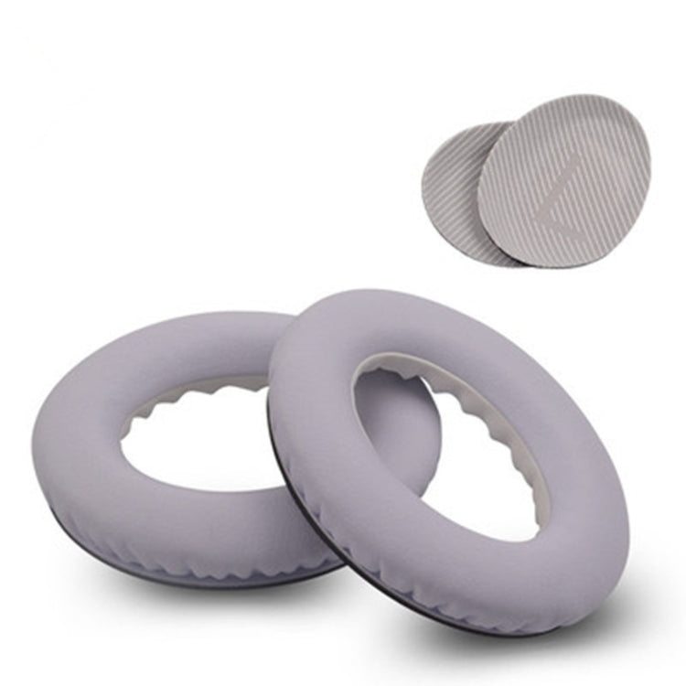 For BOSE QC35 Imitation Leather Soft Headphone Earmuff Jacket with LR Cotton, One Pair(Bright White) - Earmuff & Pad by buy2fix | Online Shopping UK | buy2fix