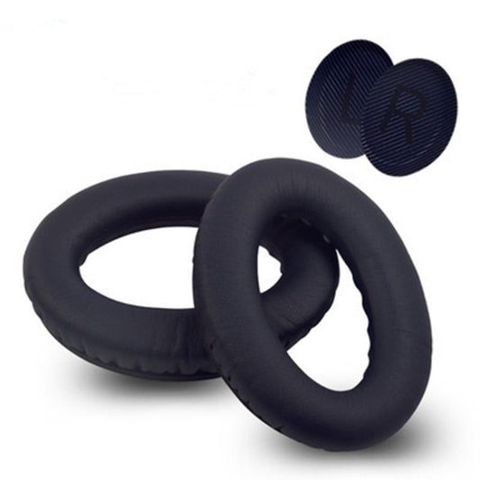 For BOSE QC35 Imitation Leather Soft Headphone Earmuff Jacket with LR Cotton, One Pair(Navy Blue) by buy2fix