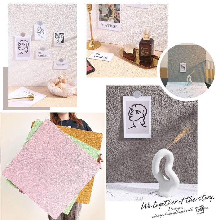 80 x 60cm PVC Backdrop Board Coarse Sand Texture Cement Photography Backdrop Board(Pink) - Brick Wall by buy2fix | Online Shopping UK | buy2fix
