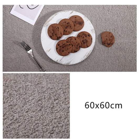 60 x 60cm PVC Backdrop Board Coarse Sand Texture Cement Photography Backdrop Board(Light Grey) by buy2fix