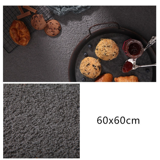 60 x 60cm PVC Backdrop Board Coarse Sand Texture Cement Photography Backdrop Board(Dark Grey) by buy2fix