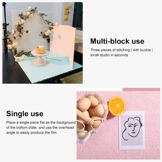 60 x 60cm PVC Backdrop Board Coarse Sand Texture Cement Photography Backdrop Board(White) by buy2fix