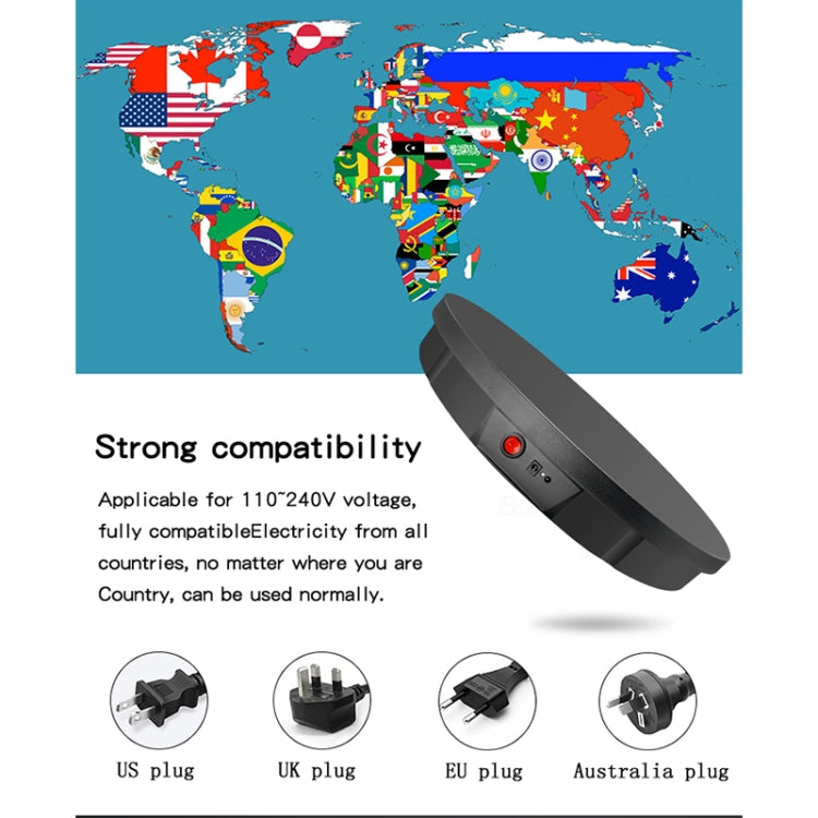 52cm Remote Control Electric Rotating Turntable Display Stand Video Shooting Props Turntable, Plug-in Power, Power Plug:EU Plug(White) by buy2fix