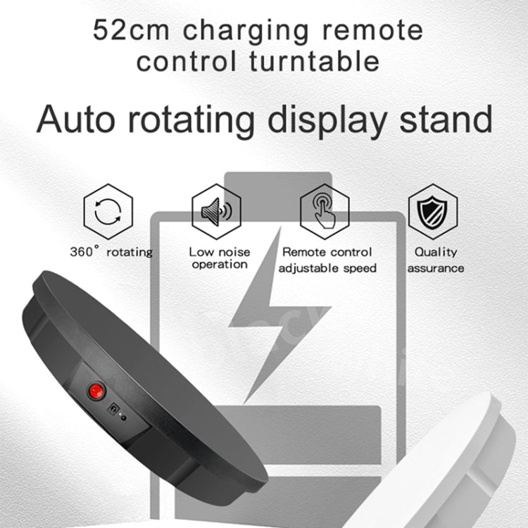 52cm Remote Control Electric Rotating Turntable Display Stand Video Shooting Props Turntable, Charging Power, Power Plug:AU Plug(Black) - by buy2fix | Online Shopping UK | buy2fix