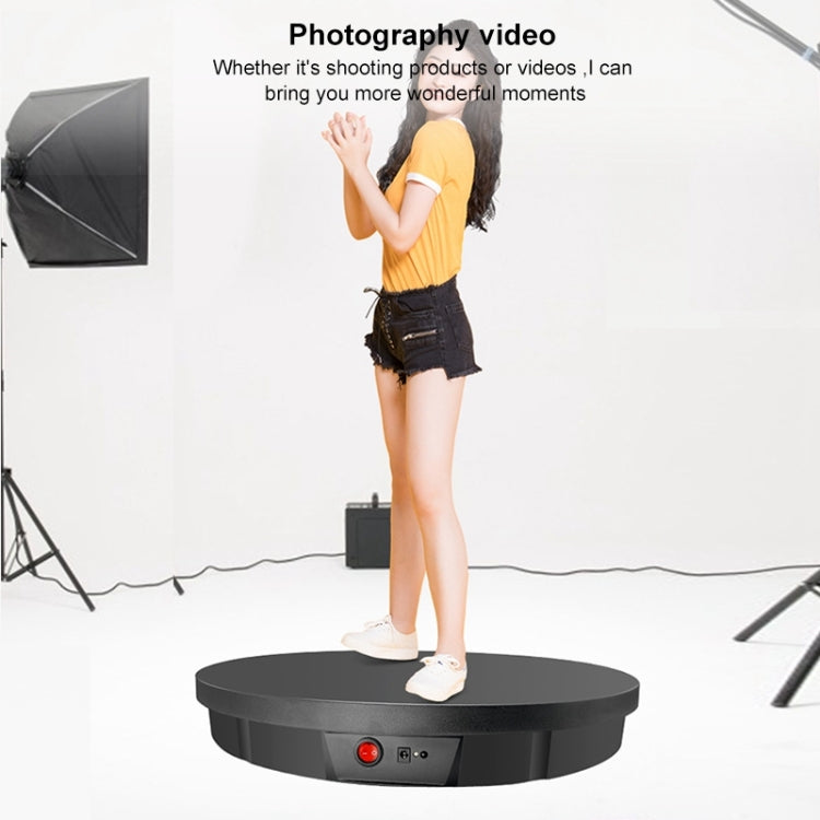 52cm Remote Control Electric Rotating Turntable Display Stand Video Shooting Props Turntable, Charging Power, Power Plug:AU Plug(Black) - by buy2fix | Online Shopping UK | buy2fix