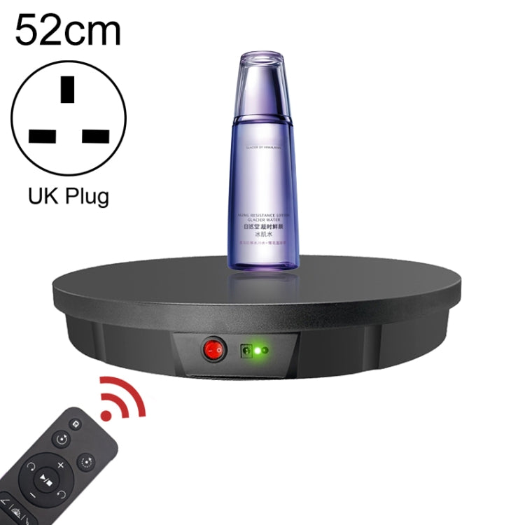 52cm Remote Control Electric Rotating Turntable Display Stand Video Shooting Props Turntable, Charging Power, Power Plug:UK Plug(Black) - by buy2fix | Online Shopping UK | buy2fix