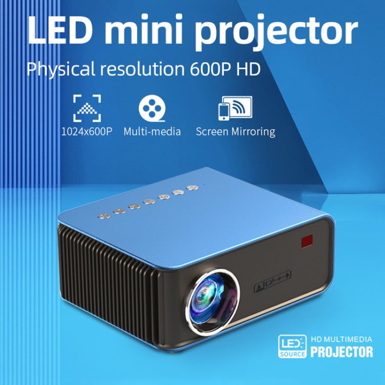 T4 Regular Version 1024x600 1200 Lumens Portable Home Theater LCD Projector, Plug Type:EU Plug(Blue) - Mini Projector by buy2fix | Online Shopping UK | buy2fix