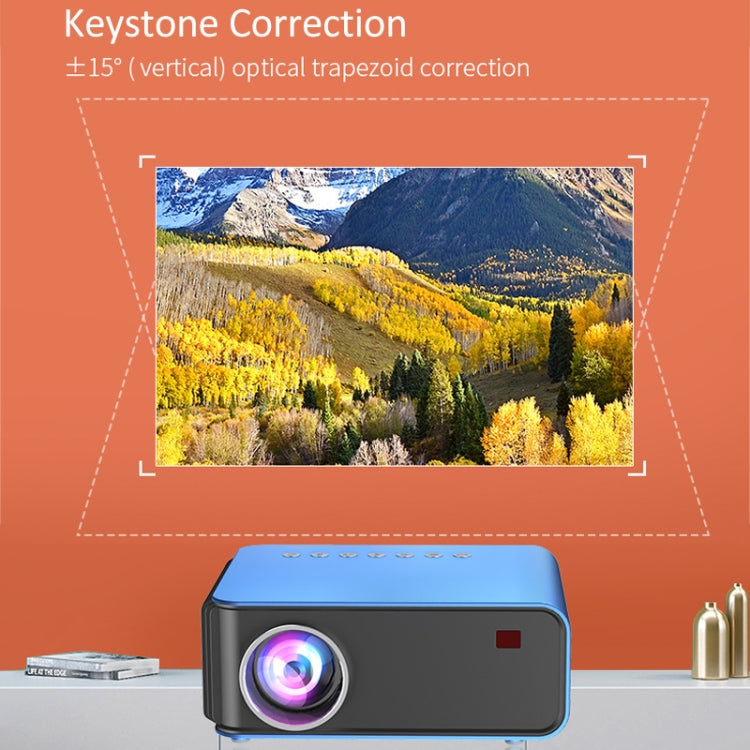 T4 Regular Version 1024x600 1200 Lumens Portable Home Theater LCD Projector, Plug Type:EU Plug(Blue) - Mini Projector by buy2fix | Online Shopping UK | buy2fix